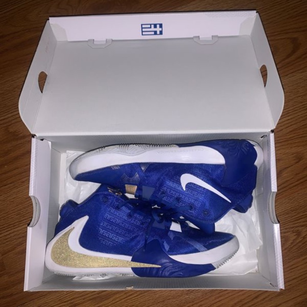 Nike Zoom Freak 1 Royal/ Metallic Gold size 7.5